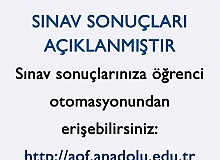 AÖF Sınav Sonuçları Açıklandı