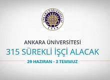 Ankara Üniversitesi 315 Sürekli İşçi Alacak