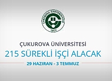 Çukurova Üniversitesi 215 Sürekli işçi alacak