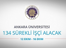 Ankara Üniversitesi 134 Sürekli İşçi alacak